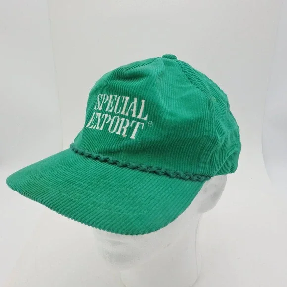Special Export Young-An‎ Hat Cap Strap Back Green Corduroy Otto Rope Vintage - Picture 3 of 13